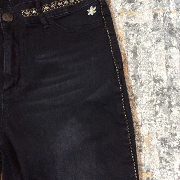 DESIGUAL EXOTIC DISTRESSED JEANS! EUC! SZ EURO 32 - Picture 4 of 12